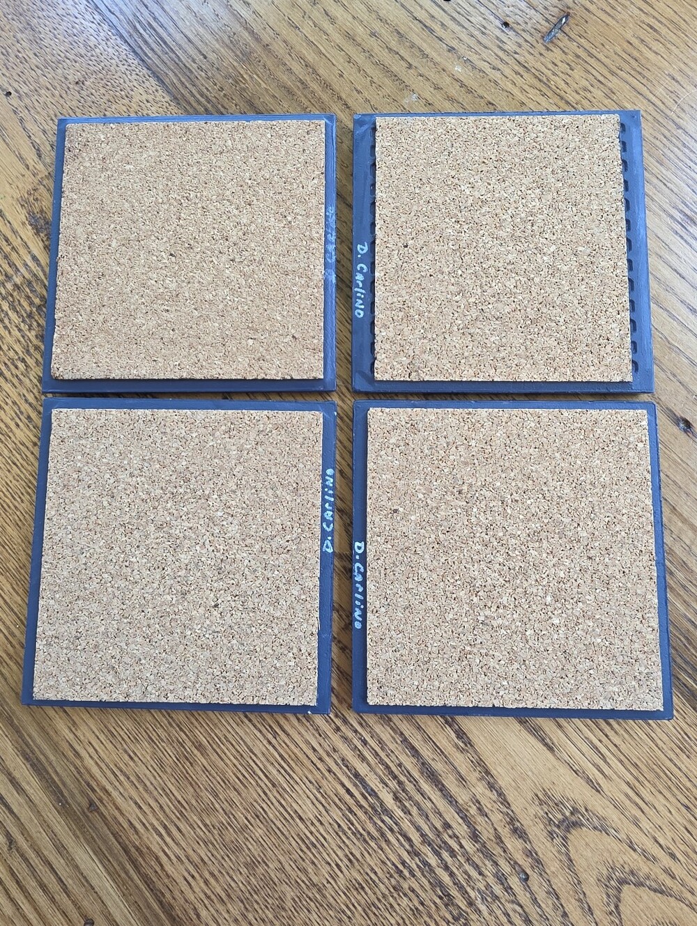 🔥Ceramic Tile Coasters Abstract Resin Home Art - Green & Teal Set of 4 - Picture 2 of 2